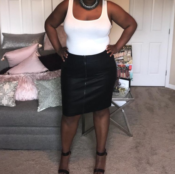 Forever 21 Dresses & Skirts - Leather panel skirt - F21